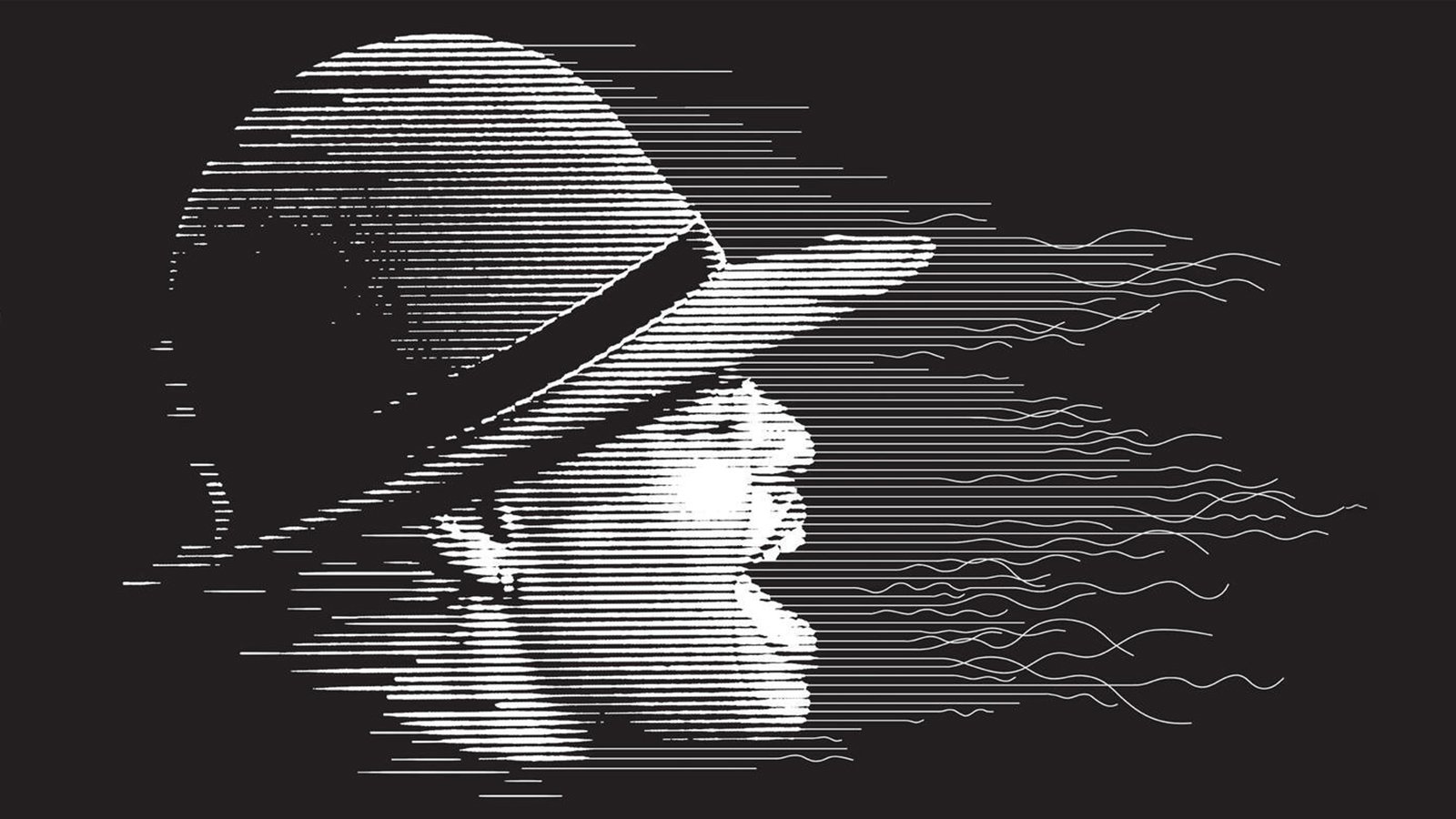 A woman in festive attire stands in front of a mic and a band