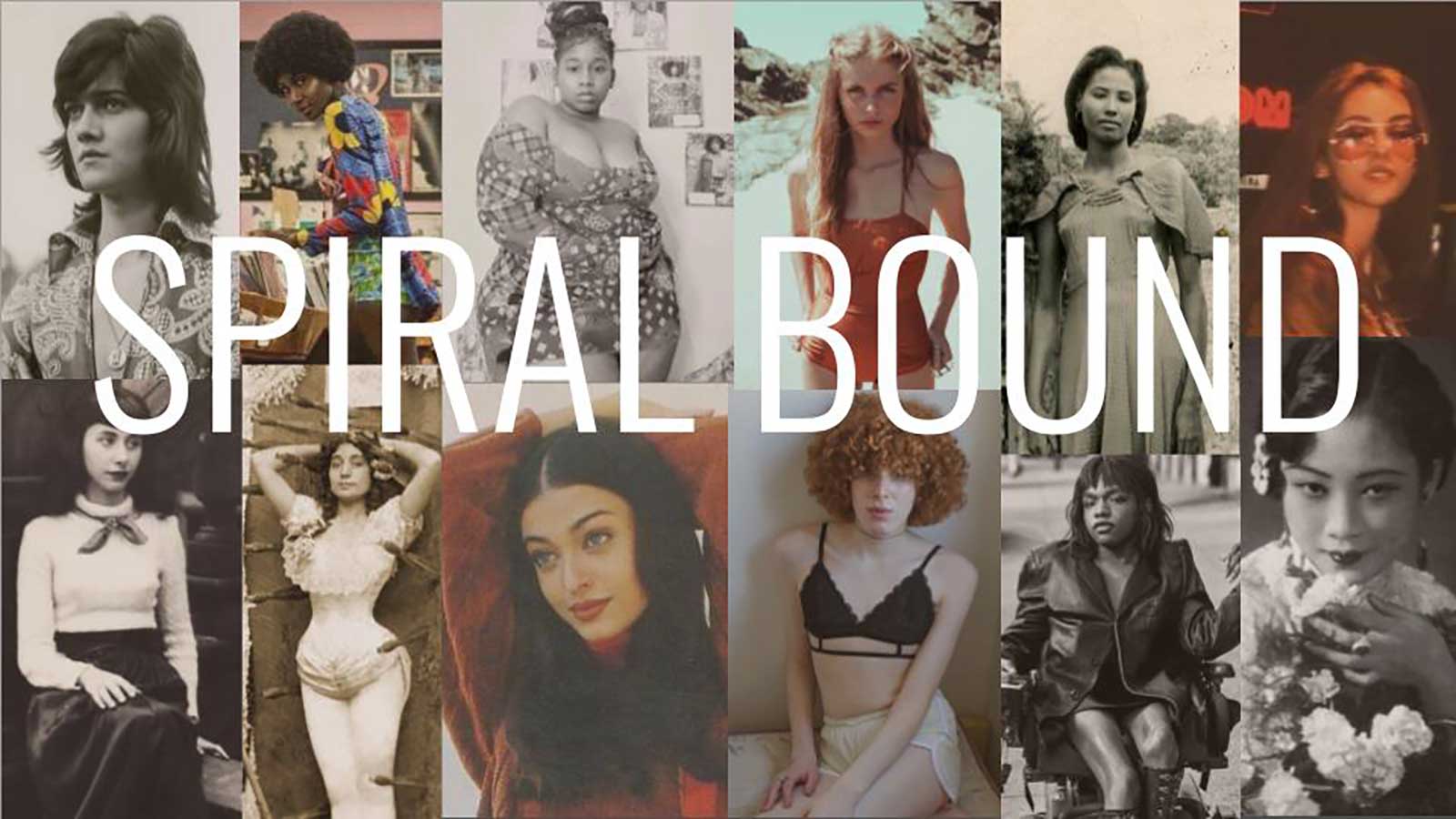 A collage of headshots with the text SPIRAL BOUND