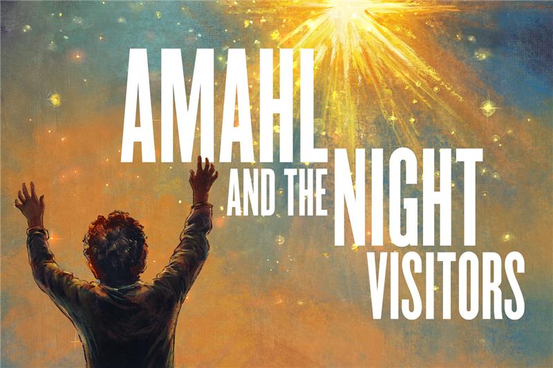 A black and white photo of a woman with dark curly hair in front of a pink and blue graphic