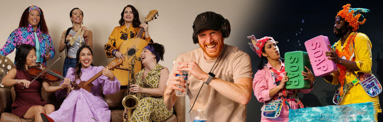 A collage of artist photos