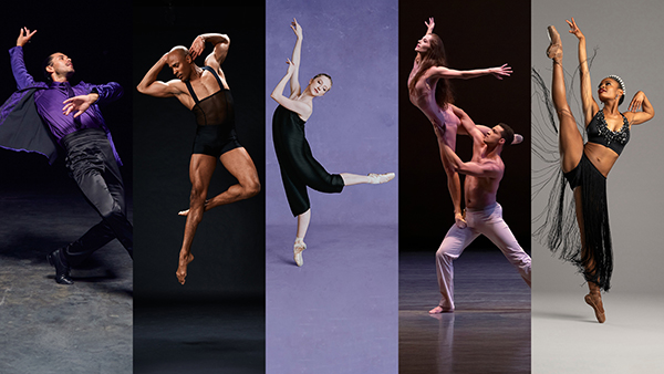 Dancers pose on stage