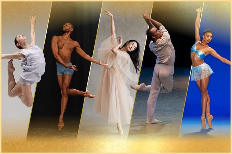 Dancers pose on stage