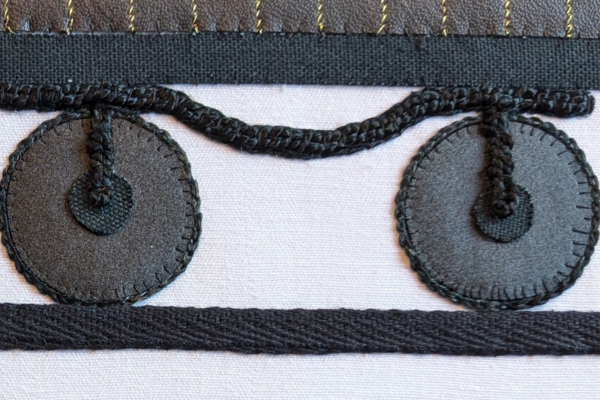 A string quartet and harp player