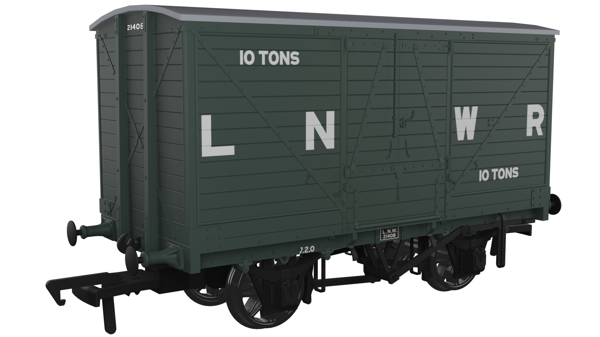 Locomotion Models Exclusive LNWR Diagram 88 Van No.21408