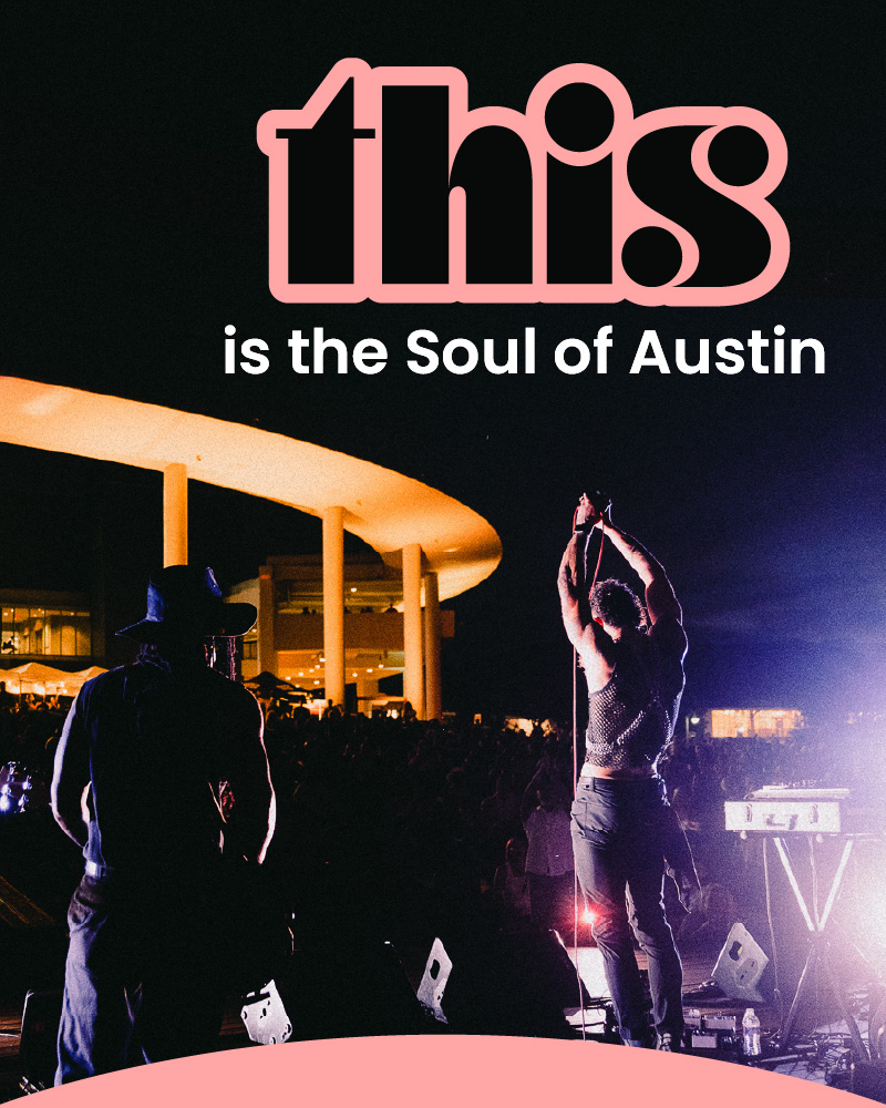 Text:Thanks for making moments like this - Photo: woman expressively singing with a smiling double bass player in the background