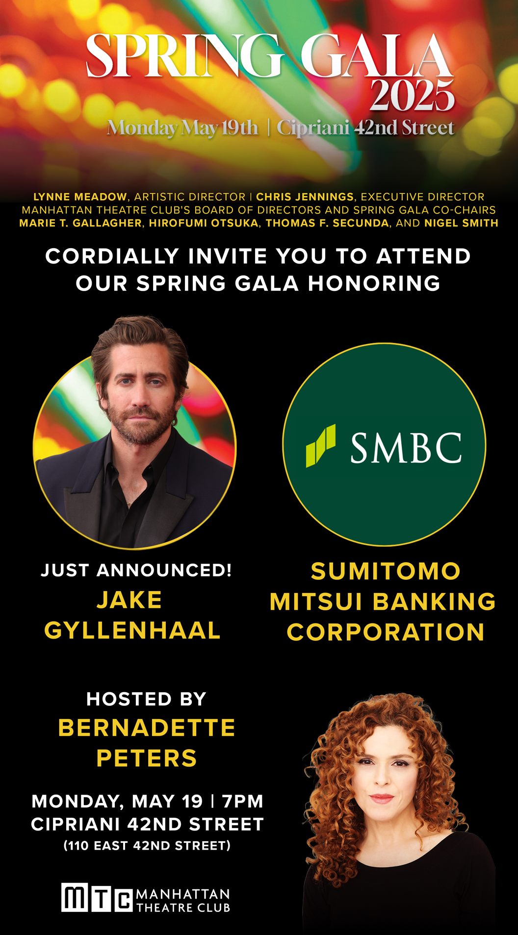 MANHATTAN THEATRE CLUB SPRING GALA 2025 | MONDAY, MAY 19TH @ CIPRIANI 42ND STREET