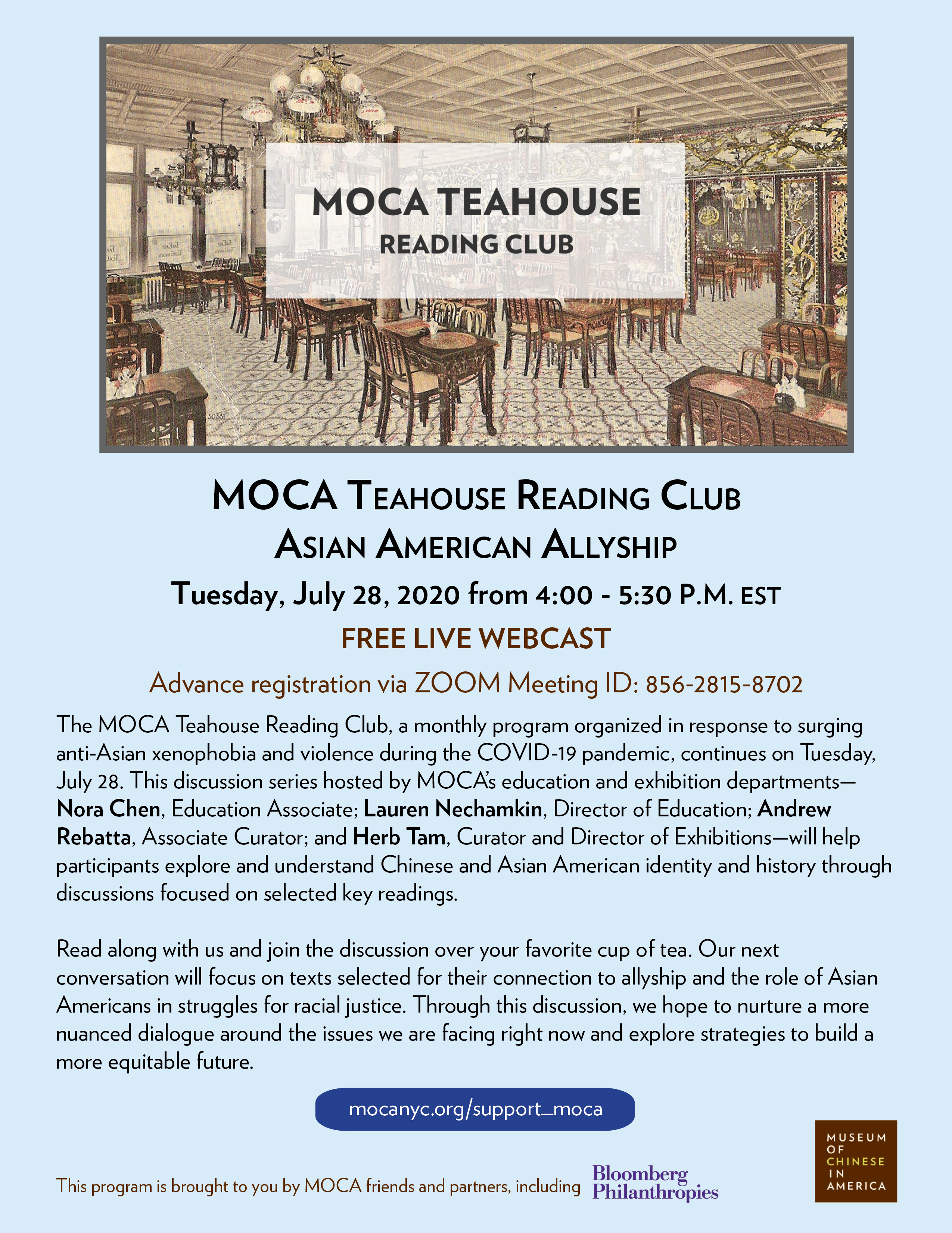 MOCA Teahouse Reading Club: Asian American Allyship