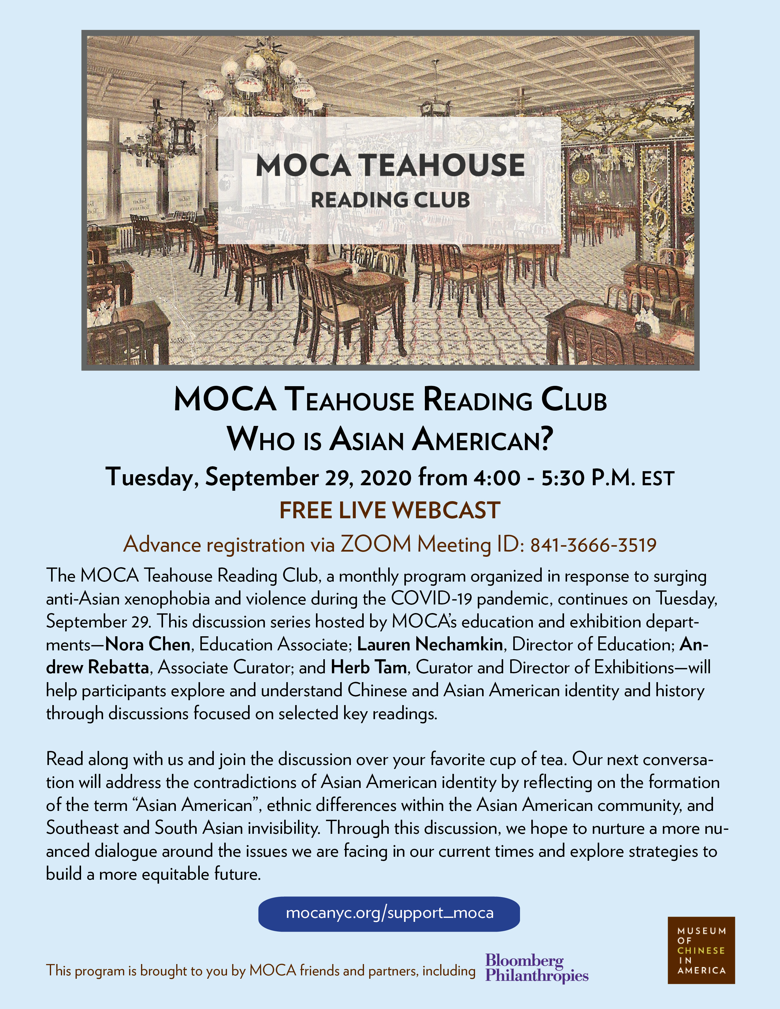 MOCA Teahouse Reading Club: Who Is Asian American?