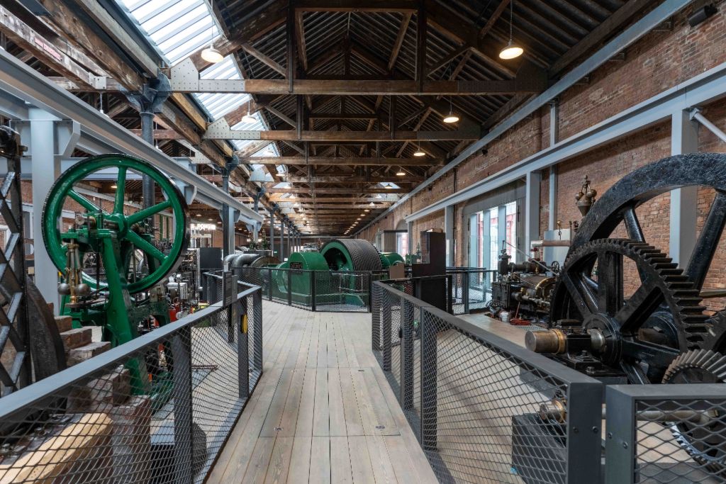 Gallery view of machinery in Power Hall