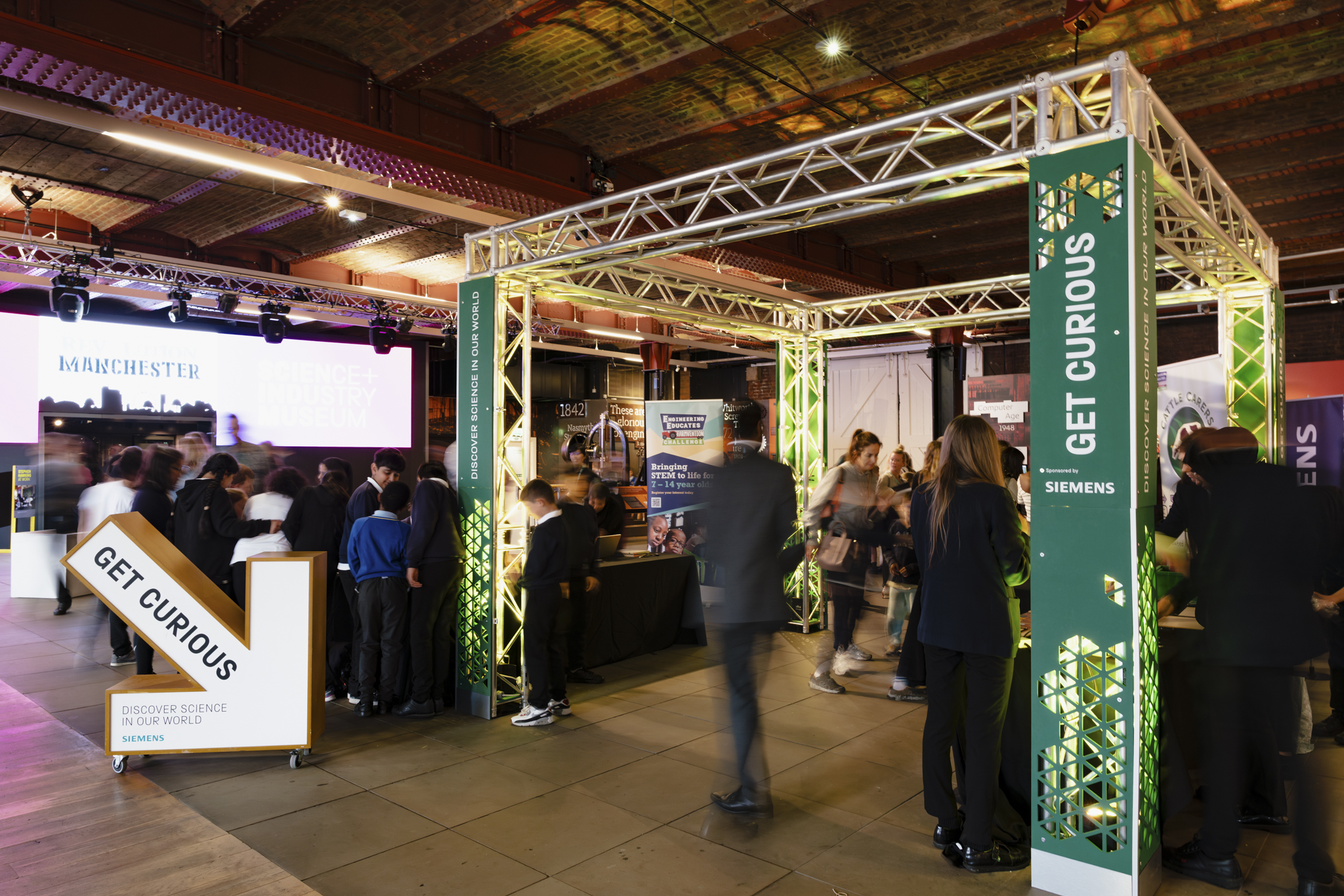 Image of Get Curious stand in Revolution Manchester