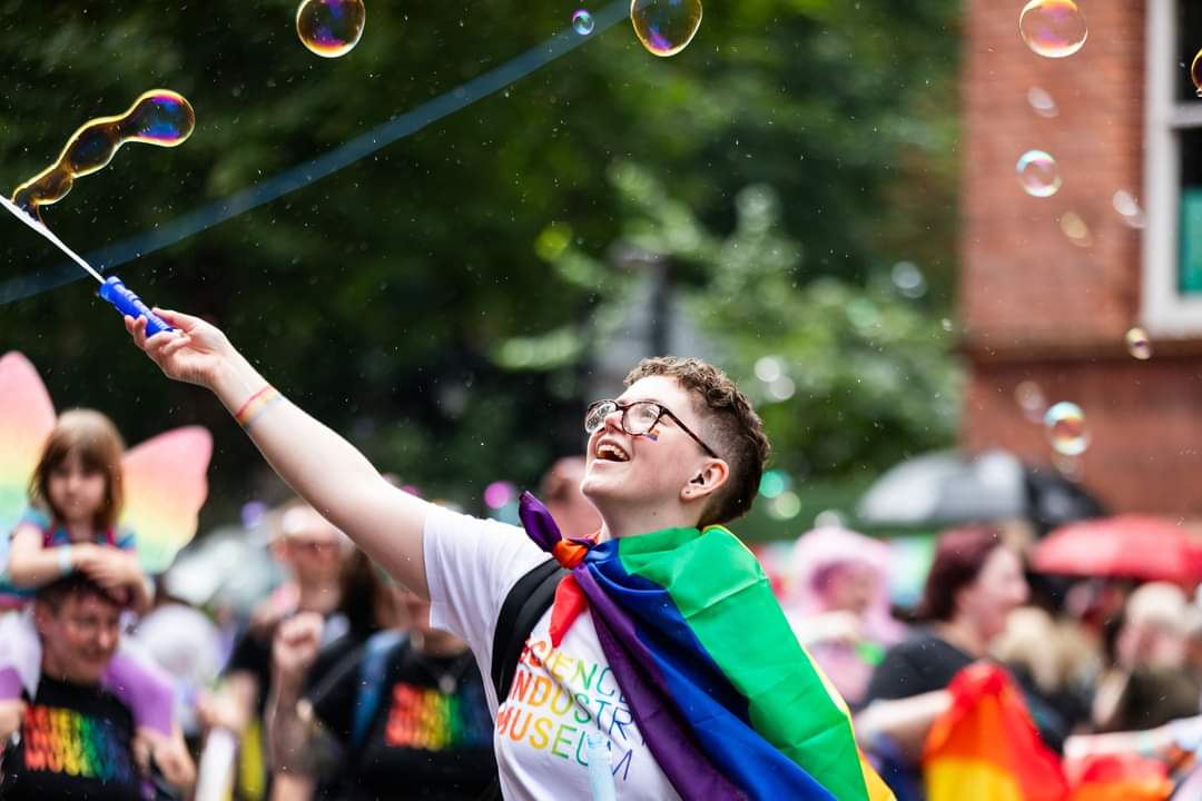 Find out what's on: image of Science and Industry Museum team at the Pride parade