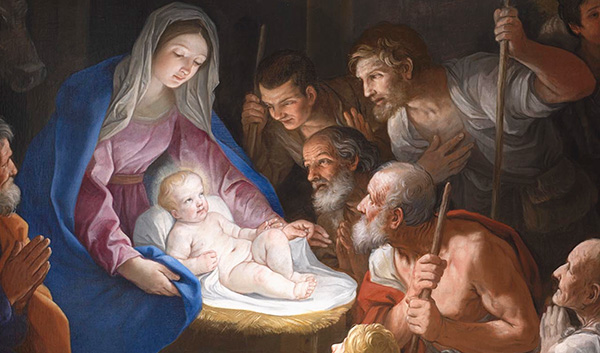 Detail from Guido Reni, 'The Adoration of the Shepherds', about 1640 © The National Gallery, London