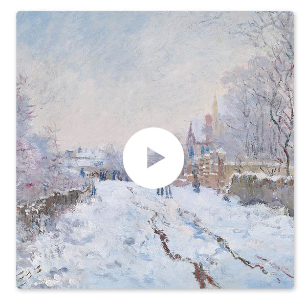 Detail from Claude Monet, 'Snow Scene at Argenteuil', 1875 © The National Gallery, London