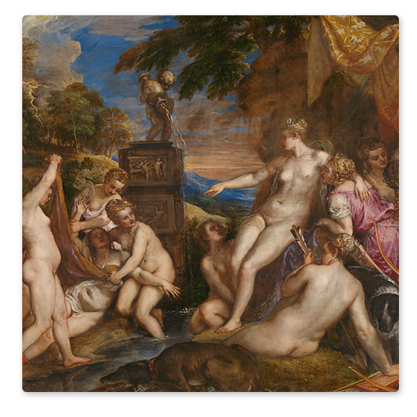 Detail from Titian, 'Diana and Callisto', 1556-9 © The National Gallery, London  