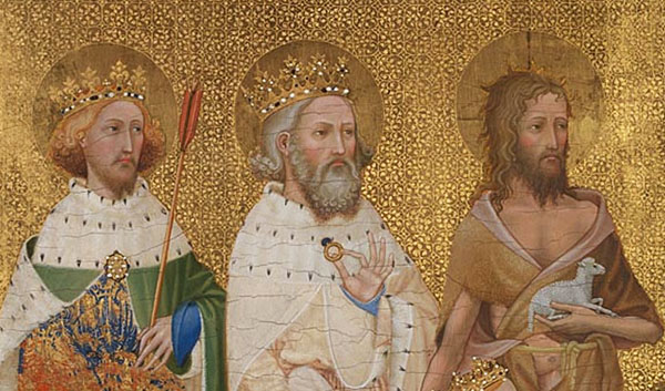 Detail from English or French (?), 'The Wilton Diptych', about 1395-9 © The National Gallery, London