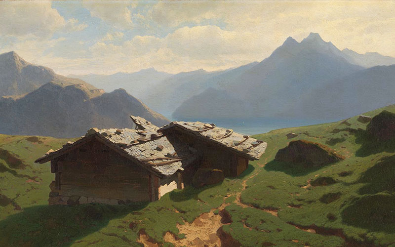 Alexandre Calame, 'Chalets at Rigi', 1861 © The National Gallery, London