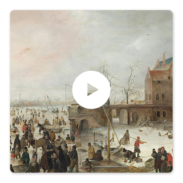 Hendrick Avercamp, A Scene on the Ice near a Town, about 1615 © The National Gallery, London