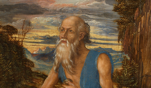 Detail from Albrecht Dürer, 'Saint Jerome', about 1496 © The National Gallery, London