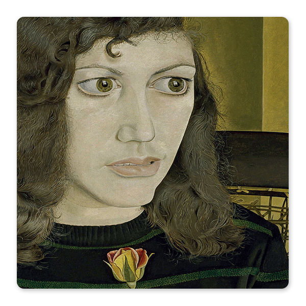 Lucian Freud, Girl with Roses, 1947-48 (oil on canvas) Courtesy of the British Council Collection. Photo © The British Council © The Lucian Freud Archive / Bridgeman Images