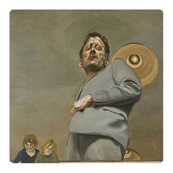 Lucian Freud, 'Reflection with Two Children (Self-portrait)', 1965. Museo Nacional Thyssen-Bornemisza, Madrid © The Lucian Freud Archive / Bridgeman Images / photo Museo Nacional Thyssen-Bornemisza, Madrid