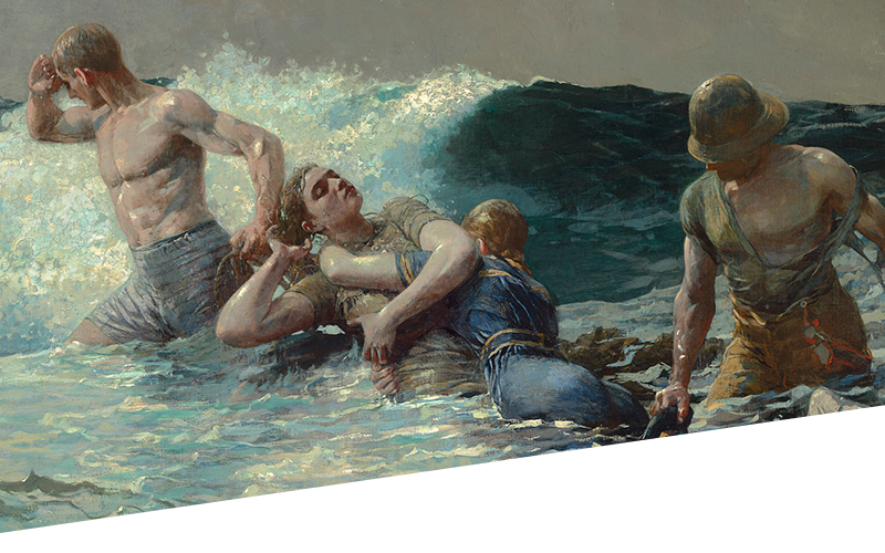 Winslow Homer, Undertow, 1886 © Sterling and Francine Clark Art Institute, Williamstown (1924 1955.4) 