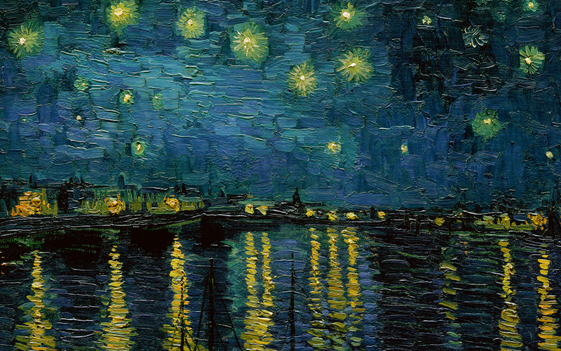 Vincent van Gogh, Starry Night over the Rhône, 1888 RF 1975 19 Huile sur toile. Musée d’Orsay, Paris. Photo © Musée d'Orsay, Dist. RMN-Grand Palais / Patrice Schmidt