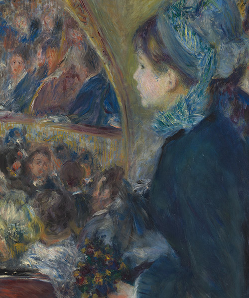 Pierre-Auguste Renoir, 'At the Theatre (La Première Sortie)', 1876-7 © The National Gallery, London