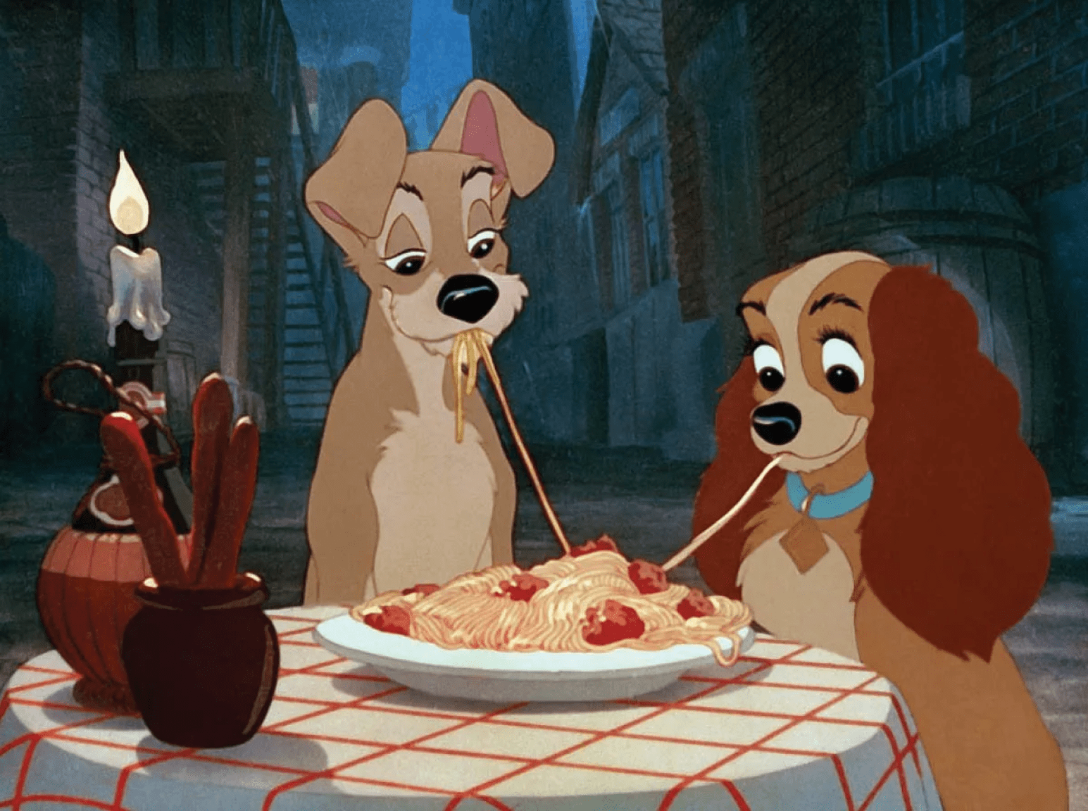 Still from Lady and the Tramp