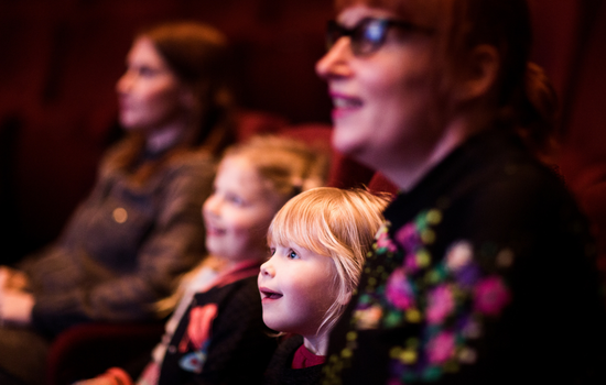 A family in Pictureville Cinema