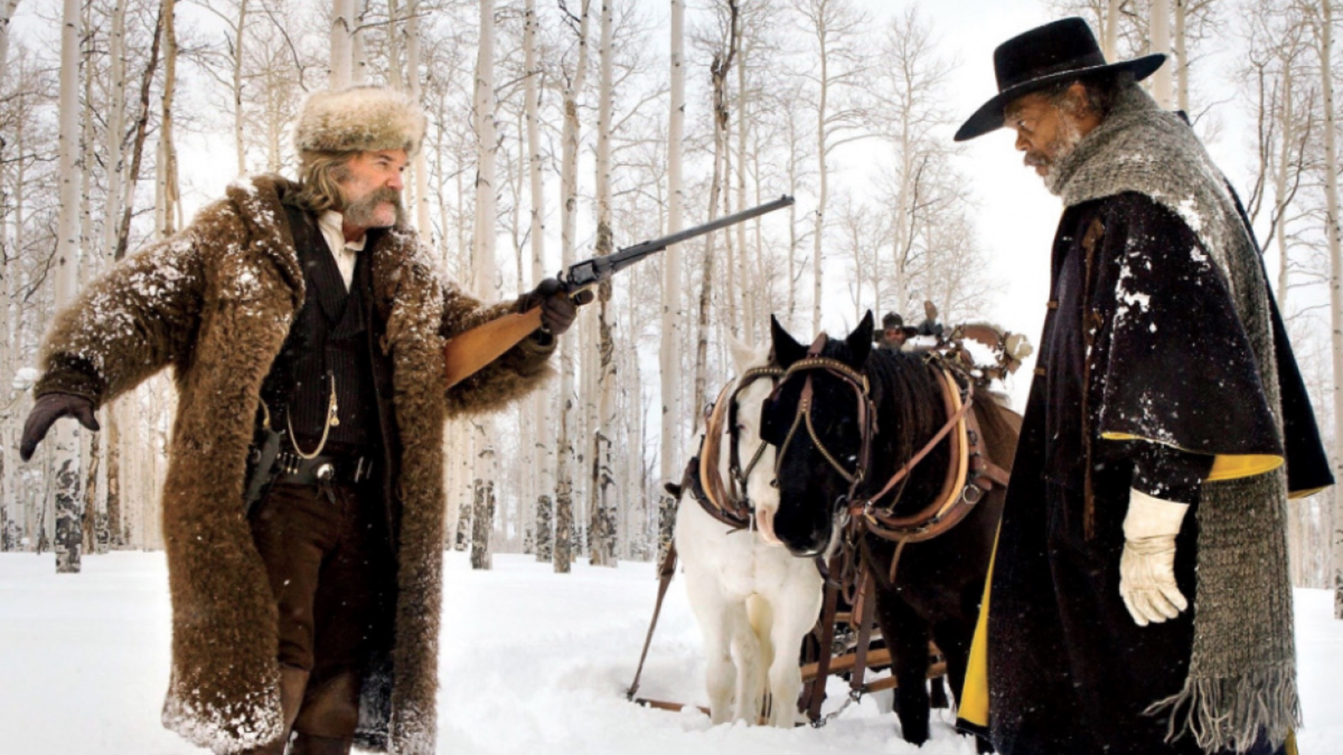 Sameul L. Jackson and Kurt Russell in The Hateful Eight