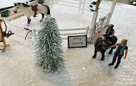 A miniature winter scene at the National Museum of Rural Life.  