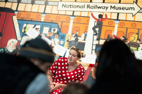 Storyteller in Station Hall