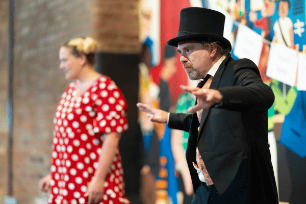 Family visiting the museum