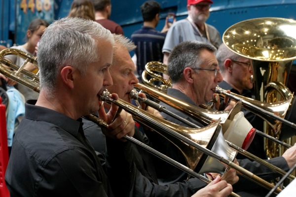 Brass band players at NRM