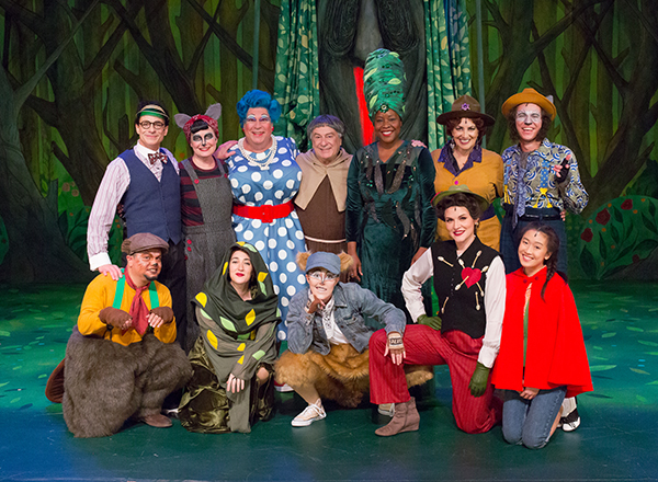 The cast of Little Red Robin Hood in costume
