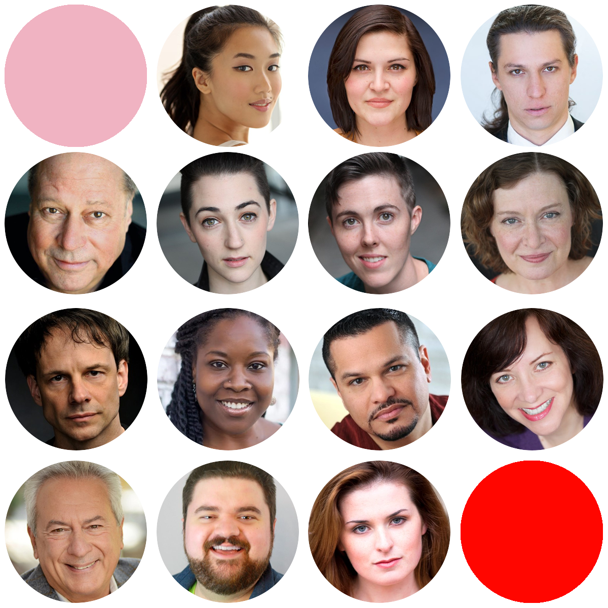 Headshots of Little Red Robin Hood cast members