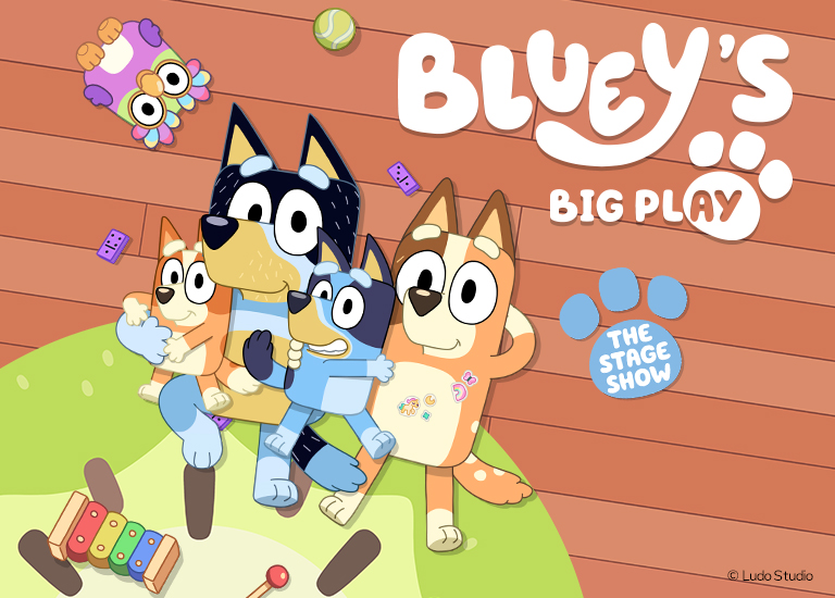 A photo of the characters from Bluey's Big Play