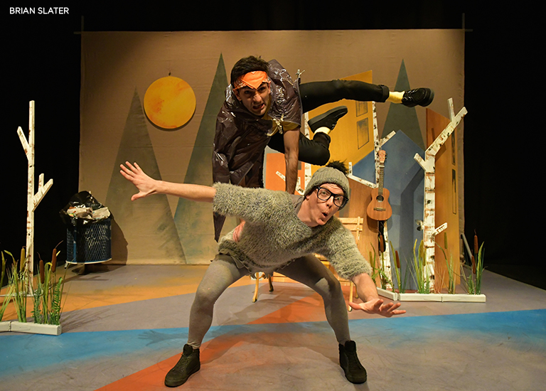 Photo of two actors from "Ugly Duckling" performing