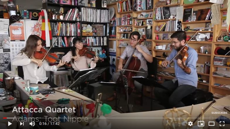 Attacca Quartet-NPR Tine Desk concert