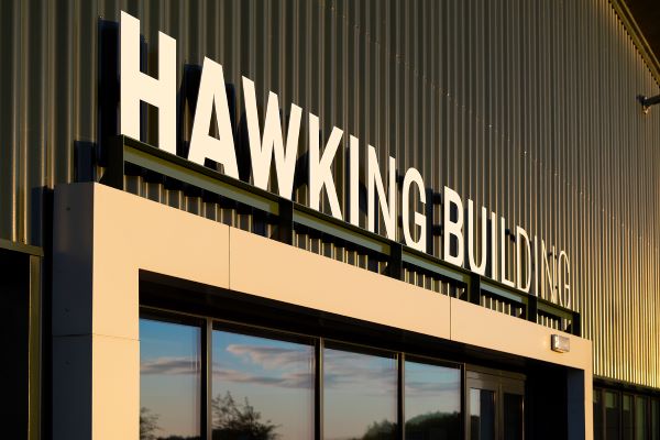 The exterior of the Hawking Building at the Science and Innovation Park