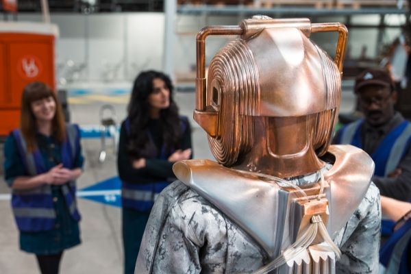 View of the Hawking Building grid showing transport vehicles at the Science and Innovation Park