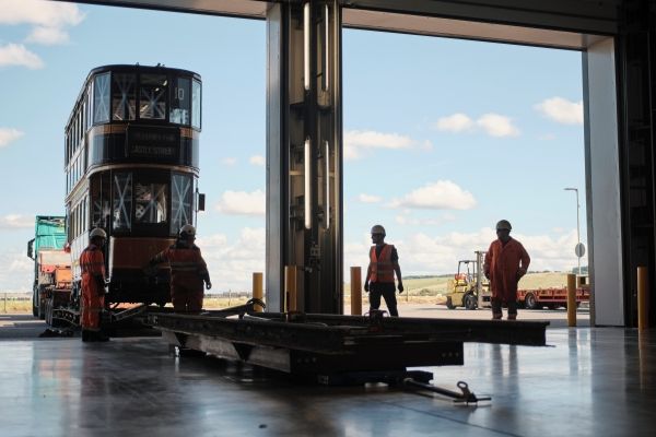 Moving the Glasgow Tramcar into the Hawking Building