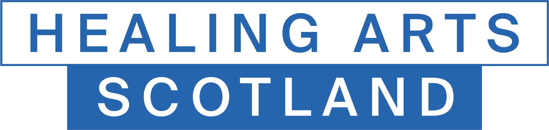 Healing Arts Scotland logo in blue
