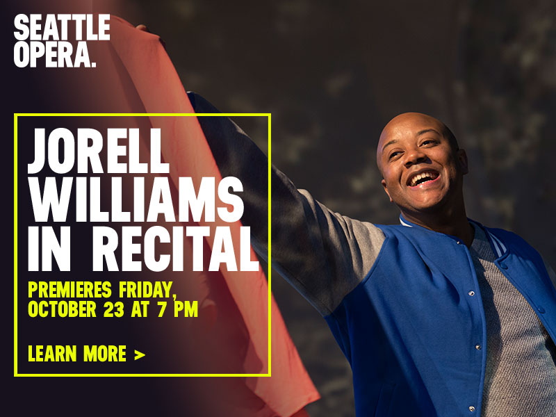 Jorell Williams in Recital Friday, Oct. 23 at 7 PM | Learn more >