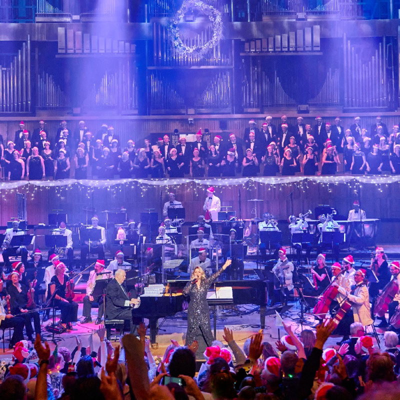 Gubbay during Christmas concert at Royal festival Hall.