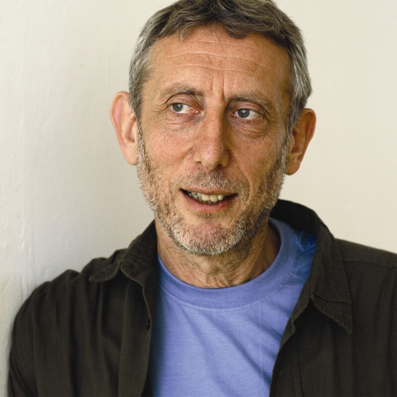 A portrait of the novelist Michael Rosen
