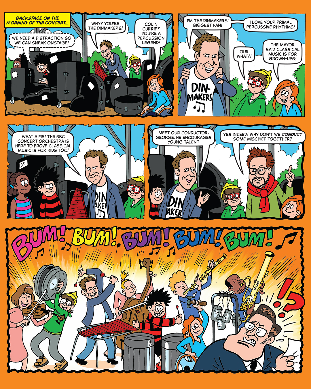 Beano comic strip featuring Colin Currie and George Morton