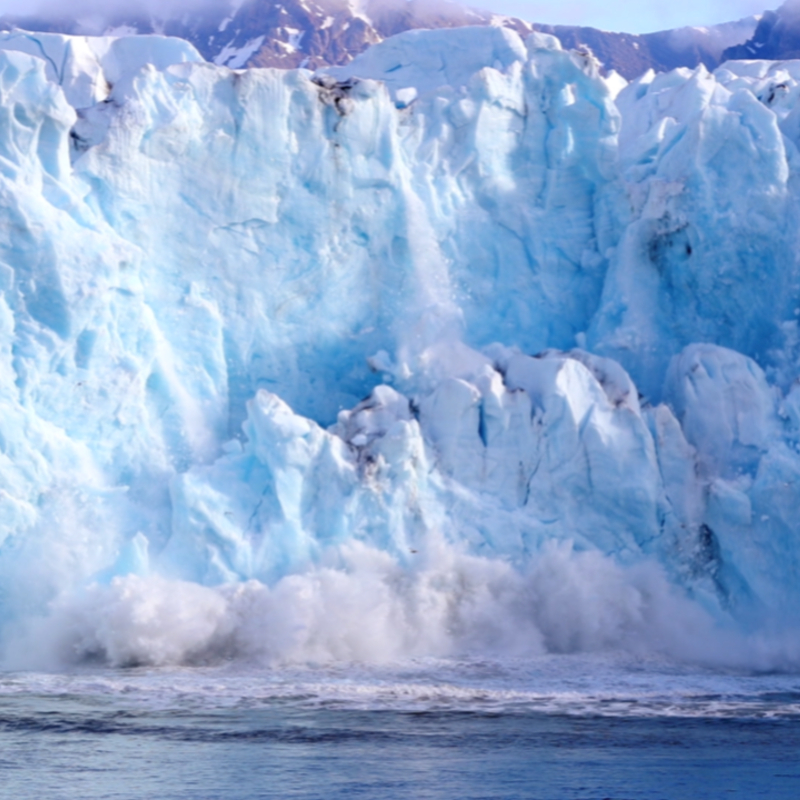 A melting glacier