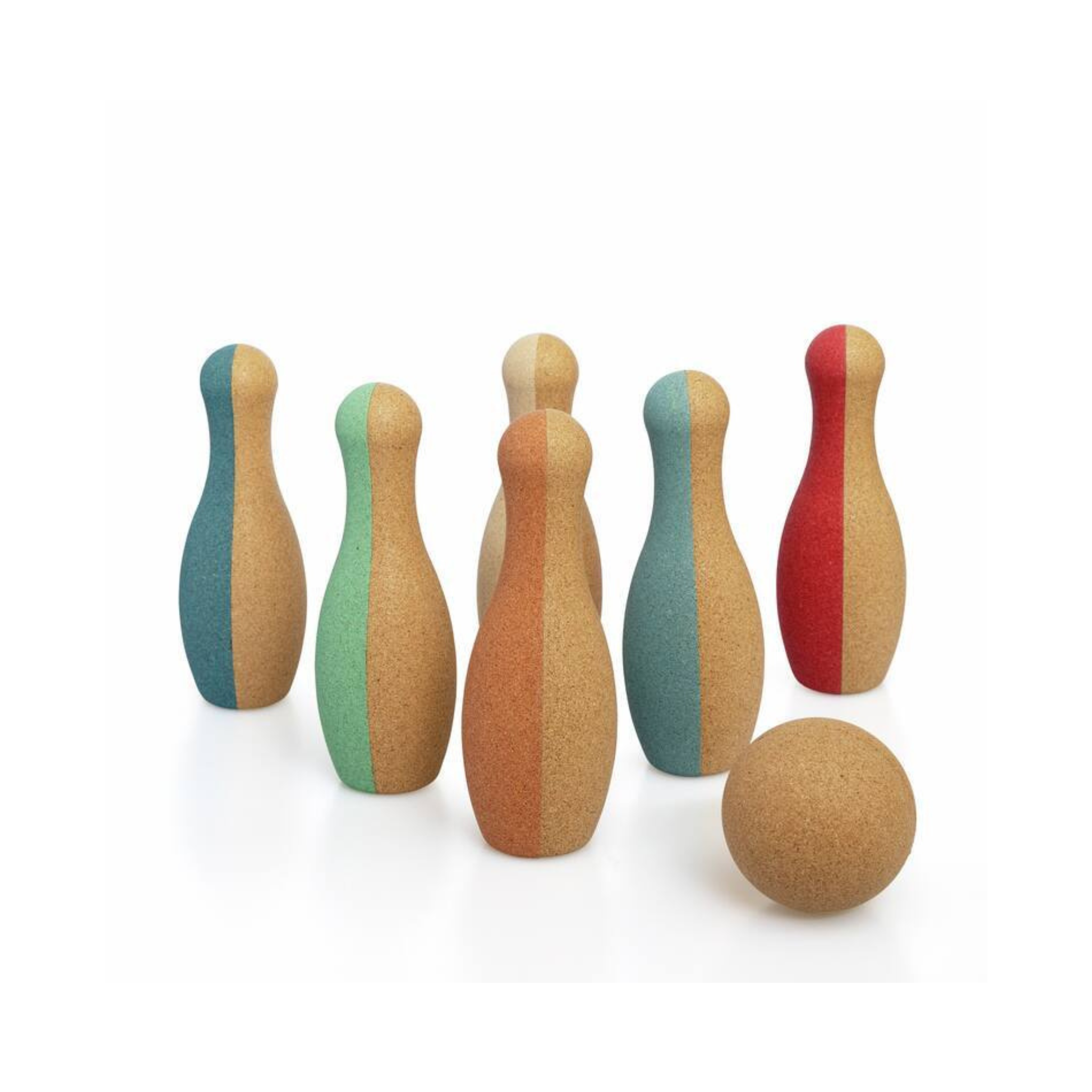 A colourful bowling set