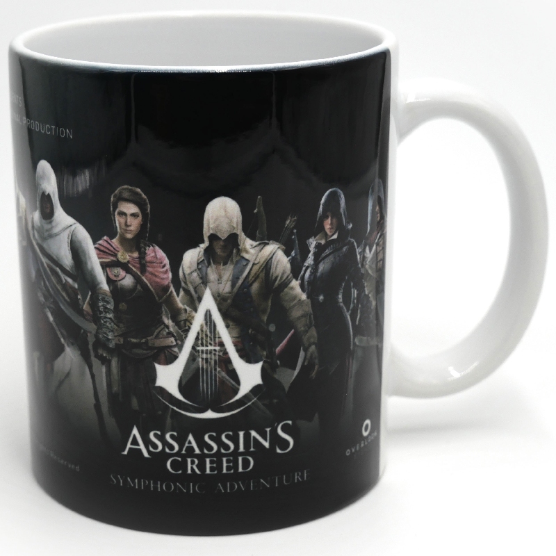 An Assassin's Creed branded mug